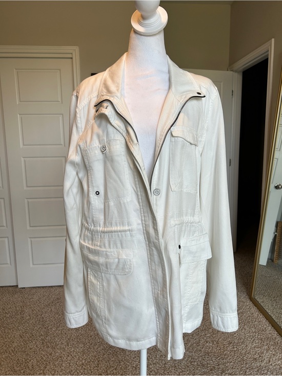 Jackets & Blazers - Anthropologie Marrakech Geneva Anorak Utility Jacket White Size Large